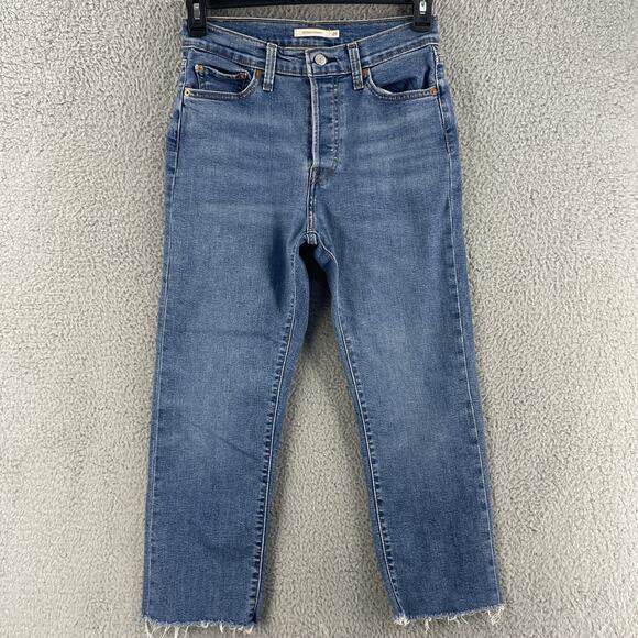 Levi's Women's Straight Leg Jeans - Blue - Picture 14 of 16